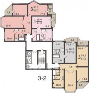 планировки дома П44Т 3-2