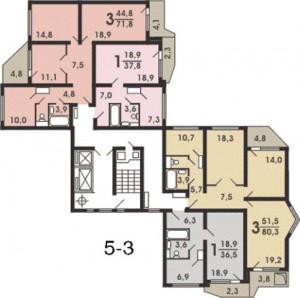 планировки дома П44Т 5-3