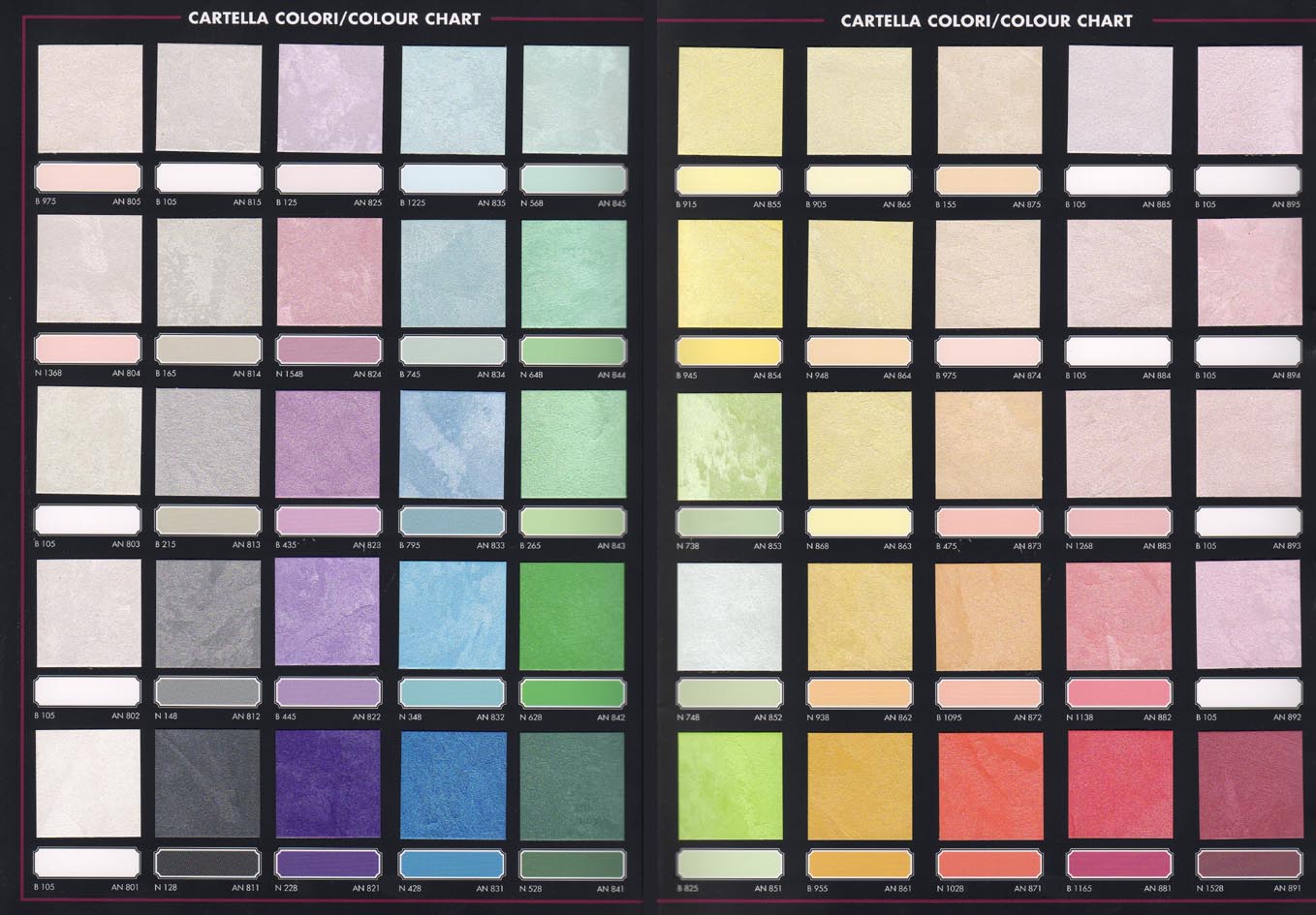 Venetian plaster color chart